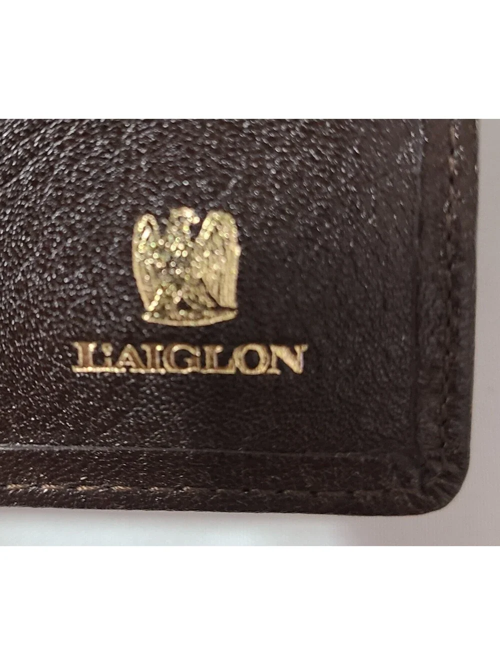 2pk Vtg L’Aiglon Leather Bifold Wallet Sz Small Dark Brown 10 CC Slots Billfold